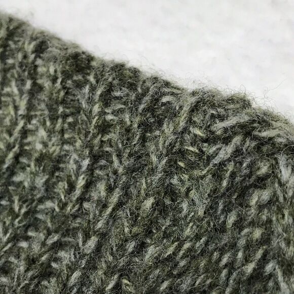 Vntage NEWTON TRADING Zip Cardigan Sweater Women PL Petite Moss Green Cable Knit - Picture 11 of 16